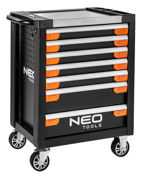 NEO TOOLS 84-220+G Műhelykocsi 7 fiókkal, 174db szerszámmal 805x972x460mm, szerszámkocsi