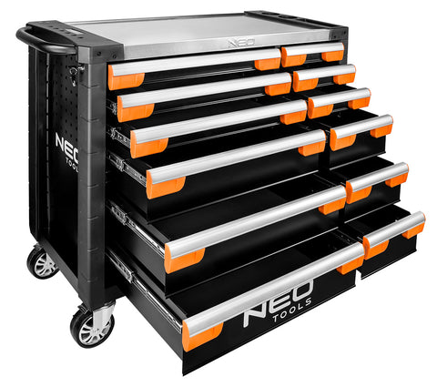 NEO TOOLS 84-225 Műhelykocsi, PRO, 12 fiókos, Szerszámkocsi