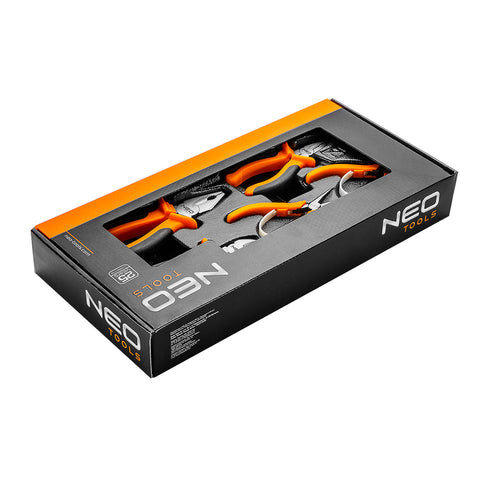 NEO TOOLS 84-230 Fogókészlet, 5db, műhelykocsitálcával