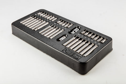 NEO TOOLS 84-236 Bitkészlet 40db, műhelykocsitálcával