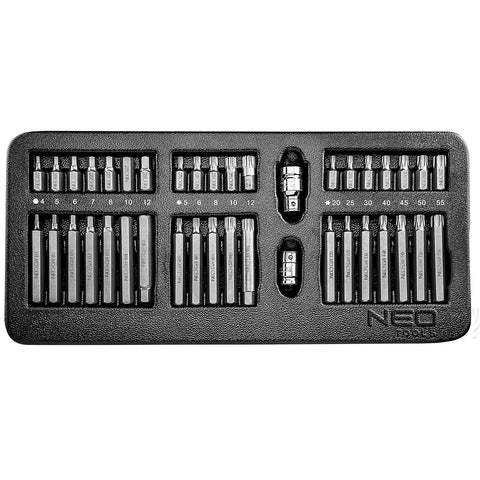 NEO TOOLS 84-236 Bitkészlet 40db, műhelykocsitálcával