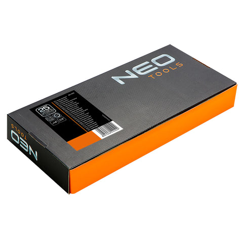 NEO TOOLS 84-243 Dugókulcskészlet hosszú 1/2” 14db, 8-21mm, műhelykocsitálcával