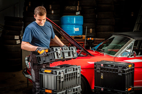 NEO TOOLS 84-259 Rakásolható szerszámosláda, szerszámláda szett, System I., (84-255 + 84-256 + 82-257 + 82-258) 