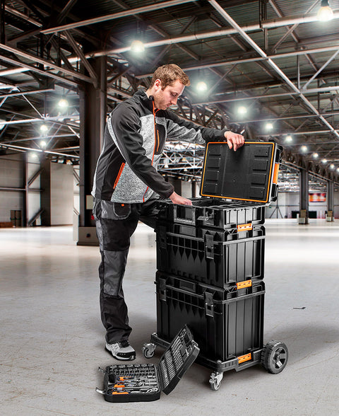 NEO TOOLS 84-259 Rakásolható szerszámosláda, szerszámláda szett, System I., (84-255 + 84-256 + 82-257 + 82-258) 