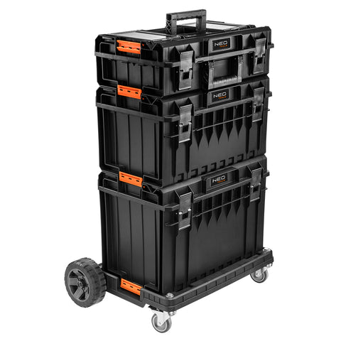 NEO TOOLS 84-259 Rakásolható szerszámosláda, szerszámláda szett, System I., (84-255 + 84-256 + 82-257 + 82-258) 