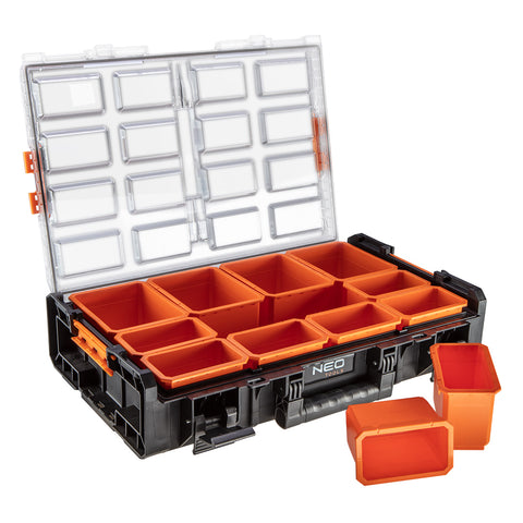 NEO TOOLS 84-268 Rakásolható szortimenter, rendszerező, 575x330x135mm, System I.