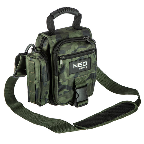 NEO TOOLS 84-323 Szerszámtáska terepmintás, 600D poliészter, 4 belsőzseb, 4 külső zseb, 36x26cmx10cm