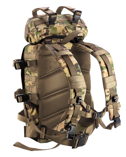 NEO TOOLS 84-325 Túra hátizsák, 600D poliészter, 30L, Terepszínű