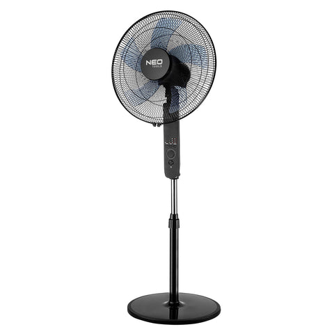 NEO TOOLS 90-002 Álló ventilátor 45W, átmérő 40cm, 3 sebességfokozat, forgó, távirányitó, időzités, 3 üzemmód