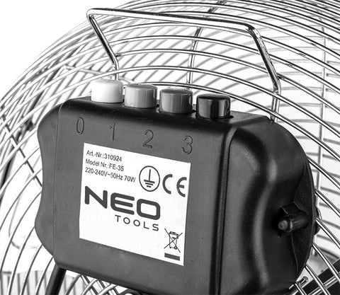 NEO TOOLS 90-009 Padlóventilátor 50W, átmérő 30cm, 3 sebességfokoza