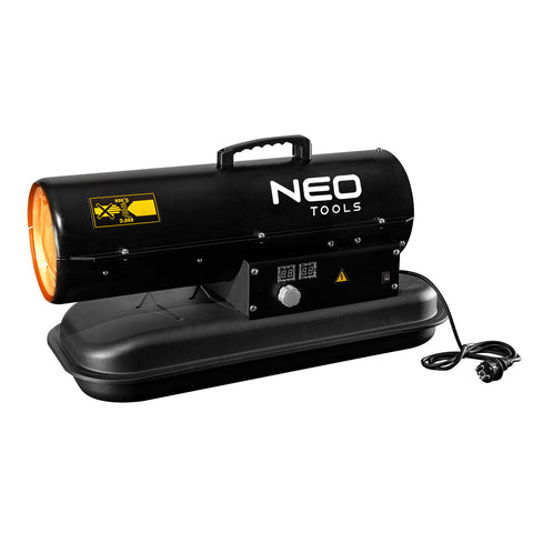 NEO TOOLS 90-080 Gázolajos hőlégbefúvó, 20kW, 19l, fogyasztás: 1.9l / h, teljesítmény: 550 m3 / h