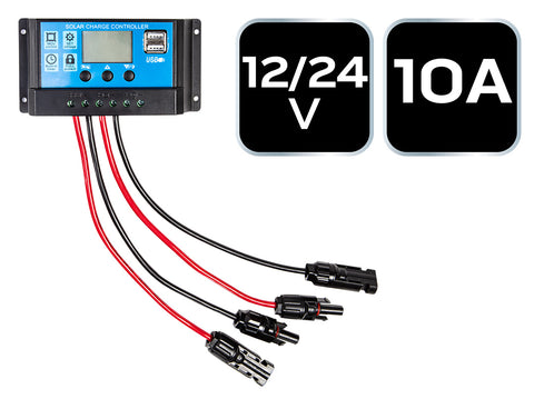 NEO TOOLS 90-145 Napelemes töltésvezérlő 10A, 12/24V