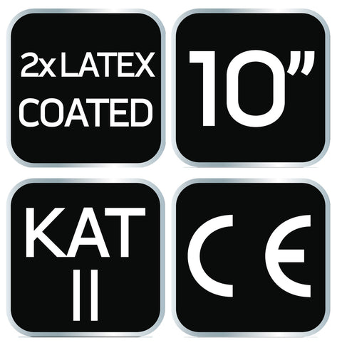 NEO TOOLS 97-643-9 Munkakesztyű, latex bevonatú poliészter (2 rétegű), 3141X, 9"