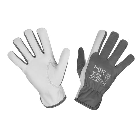 NEO TOOLS 97-656-10 Munkakesztyű, 2122X, kecske bőr, CE, több méretben