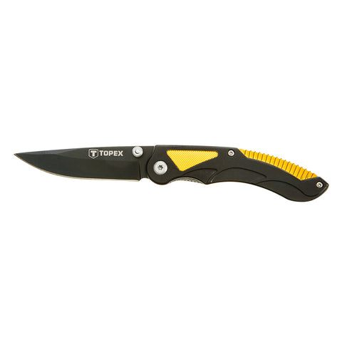 TOPEX 98Z106 Kés, összecsukható kés retesszel, 7cm penge, összecsukott 105mm