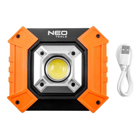 NEO TOOLS 99-038 Reflektor, talpas, elemes 3xAA, COB LED 750lum, powerbank funkció, 10W